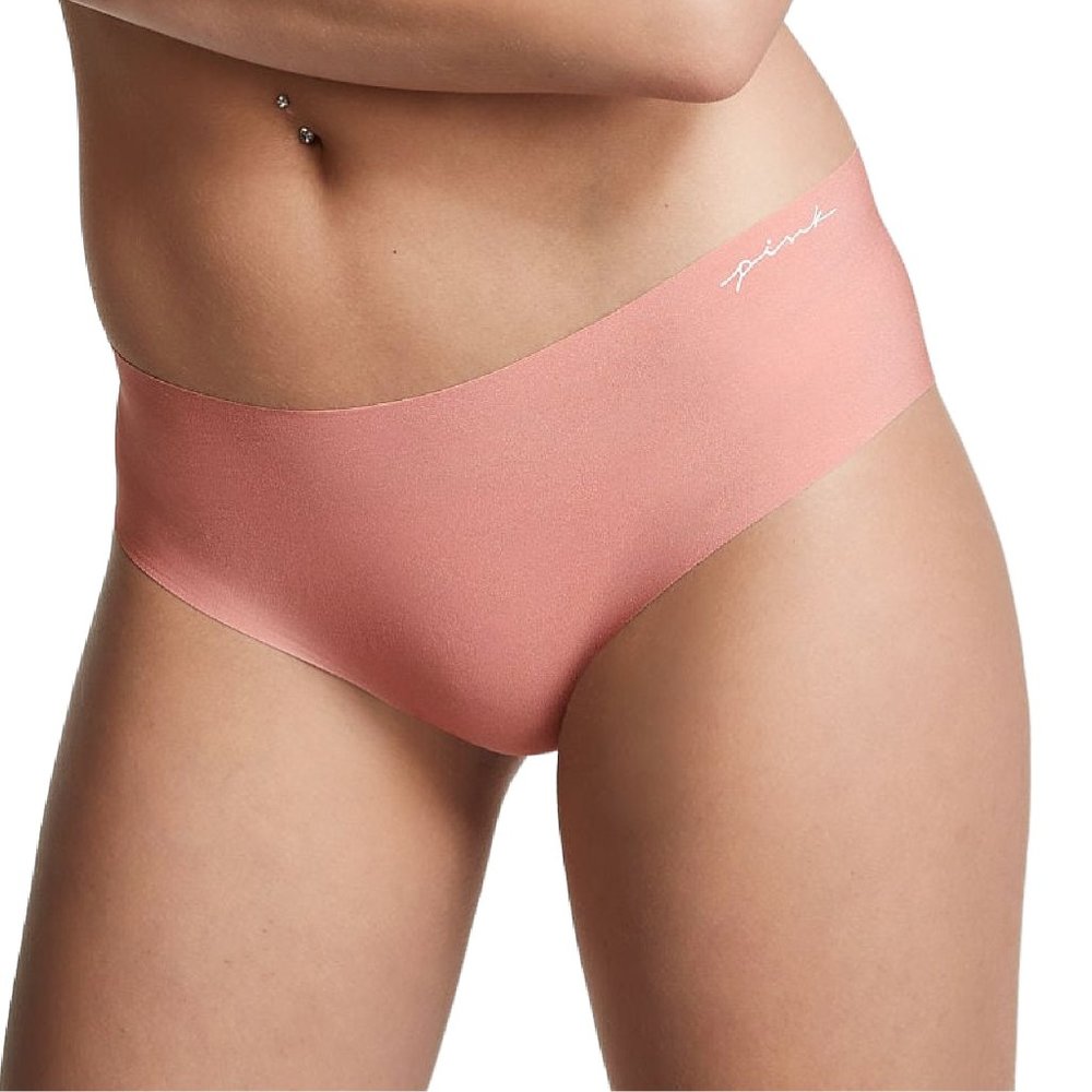 Victoria's Secret PINK NO-SHOW HIPSTER PANTY, Seamless Low-Rise Comfort, Rose
